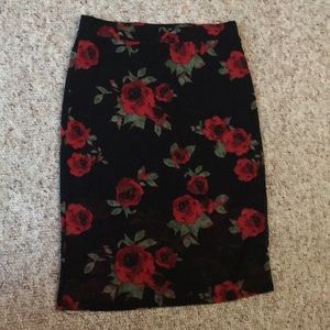 Urban Outfitters Rose Mesh Pencil Skirt Size Small